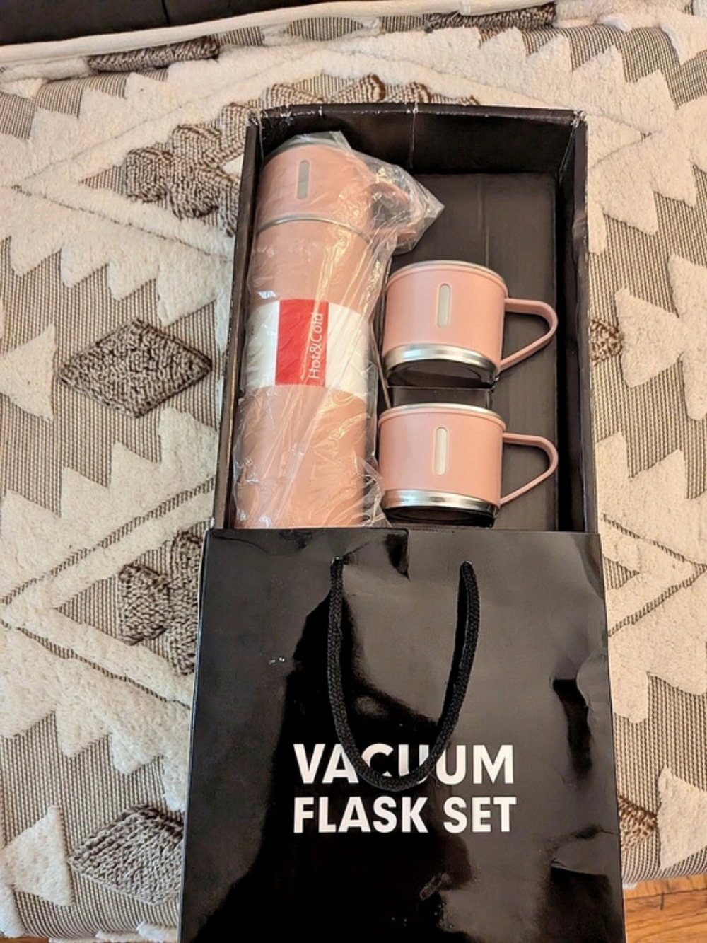 Vacuum Flask Set 500ml Pink - Picture 2 of 9